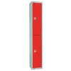 Elite Double Door Coin Return Locker with Sloping Top Graphite Red (W980-CNS)