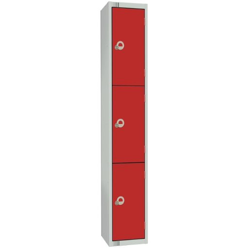Elite Four Door Electronic Combination Locker with Sloping Top Red (W982-ELS)