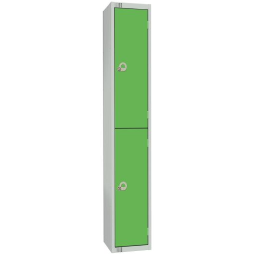 Elite Double Door Coin Return Locker with Sloping Top Graphite Green (W985-CNS)