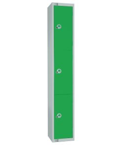 Elite Three Door Coin Return Locker Green (W986-CN)
