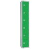 Elite Six Door Electronic Combination Locker with Sloping Top Green (W988-ELS)