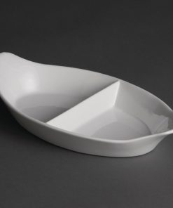 Olympia Divided Oval Eared Dishes 290x 160mm (Pack of 6) (Y100)