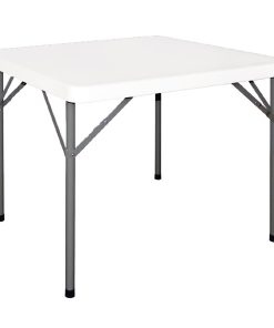 Bolero PE Square Folding Table 3ft White (Single) (Y807)