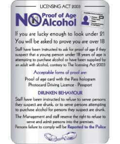 Under Age Drinking Sign (Y926)