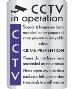 CCTV In Operation Crime Prevention Sign (Y928)