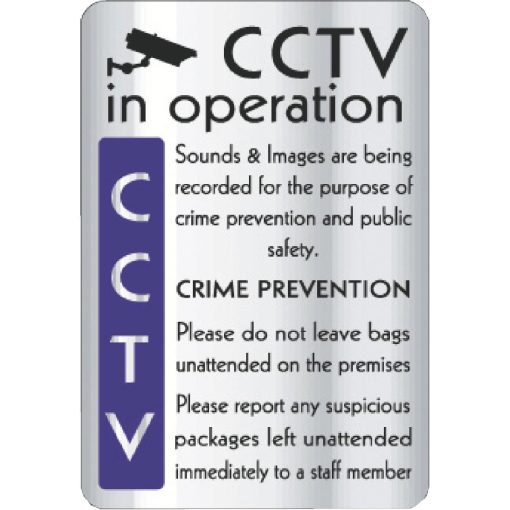 CCTV In Operation Crime Prevention Sign (Y928)