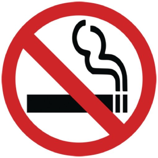 No Smoking Symbol Window Sign (Y937)