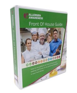 Chef Dishes Staff & Server Allergy Card Guide A5 Ring Binder (50 Double Sided Cards)