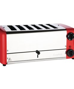 Rowlett Esprit 6 Slot Toaster Traffic Red w/ elements & sandwich cage