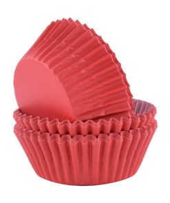 PME Block Colour Cupcake Cases Red, Pack of 60