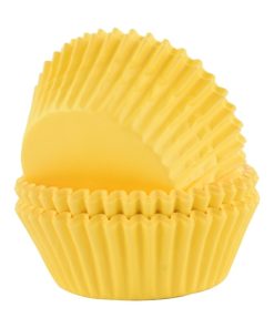 PME Block Colour Cupcake Cases Yellow, Pack of 60