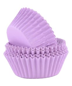 PME Block Colour Cupcake Cases Purple, Pack of 60