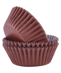 PME Block Colour Cupcake Cases Chocolate, Pack of 60