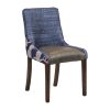 Bath Dining Chair Vintage with Helbeck Midnight Back Saddle Ash Seat