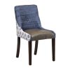 Bath Dining Chair Dark Walnut with Alfresco Marine Outer Back Saddle Ash Seat