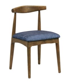 Austin Dining Chair Weather Oak with Helbeck Midnight Seat (Pack of 2)