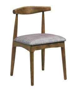Austin Dining Chair Weather Oak with Helbeck Charcoal Seat (Pack of 2)