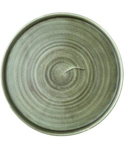 Churchill Stonecast Patina Walled Plates Green 260mm (Pack of 6)