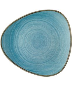 Churchill Stonecast Raw Lotus Plates Teal 254mm (Pack of 12)