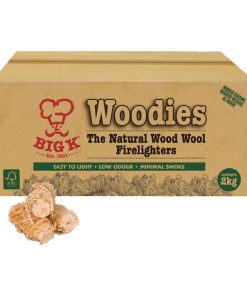 Big K Woodies Natural Wood Wool Firelighters FSC 2Kg