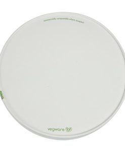 Vegware 185-Series Compostable Bon Appetit Wide PLA-lined Paper Food Bowl Lid (Pack of 300)