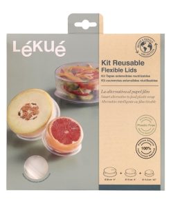 Lekue Reusable Flexible Lid Set of 3 115mm + 150mm + 200mm