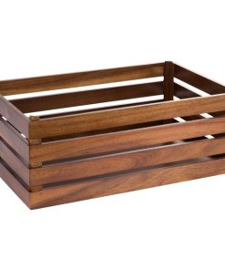 APS Superbox Natural Acacia Wooden Crate 555 x 350mm
