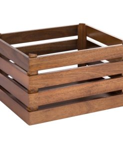 APS Superbox Natural Acacia Wooden Crate 350 x 290mm