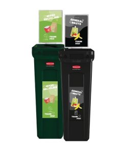 Rubbermaid General Waste and Mixed Recycling School Recycling Kit
