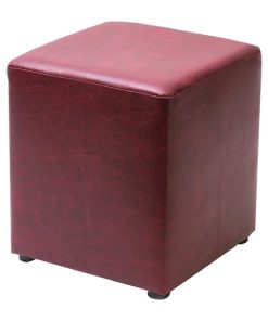 Cube Faux Leather Bar Stool Garnet (Pack of 2)