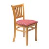 Manhattan Soft Oak Dining Chair with Red Diamond Padded Seat (Pack of 2)