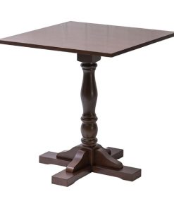 Oxford Dark Wood Pedestal Square Table 700x700mm
