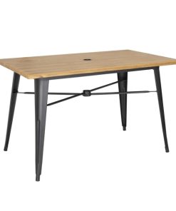 Bolero Complete Outdoor Table 120x76x76cm - Light Wood