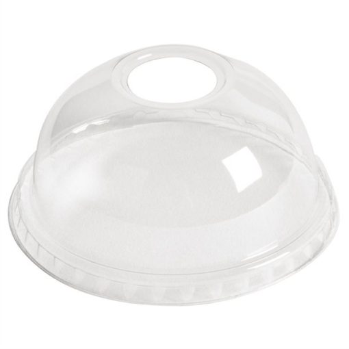 Clear rPET Dome Lid with Hole 95mm (Pack of 800)