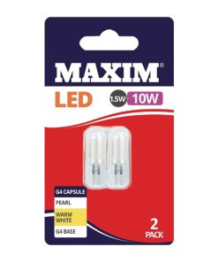 Maxim LED G4 Warm White Light Bulb 1.5/10w (Pack of 2)