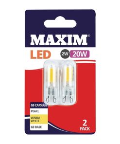Maxim LED G9 Warm White Light Bulb 2/20w (Pack of 2)