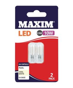 Maxim LED G4 Cool White Light Bulb 1.5/10w (Pack of 2)