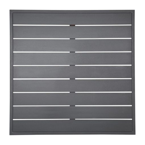 Bolero Aluminium Square Table Top Dark Grey 700mm