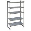 Cambro Camshelving Basics Plus Add-On Unit 5 Tier With Vented Shelves 2140H x 870W x 460D mm