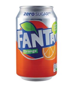 Fanta Zero Orange Cans 330ml (Pack of 24)