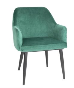 Bolero Lia Velvet Set of 2 Chairs - Dark Green