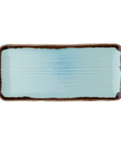 Dudson Harvest  Organic Coupe Rectangular Platter Turquoise 246mm (Pack of 6)