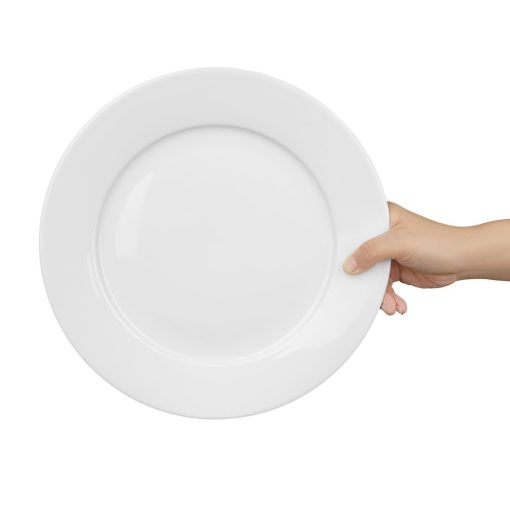 Olympia Whiteware Wide Rimmed Plates 280mm Pack of 6 (CB482)