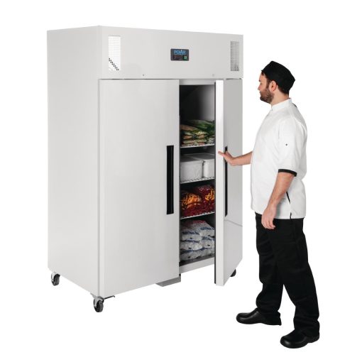 Polar G-Series Upright Double Door Freezer 1200Ltr White (CD616)