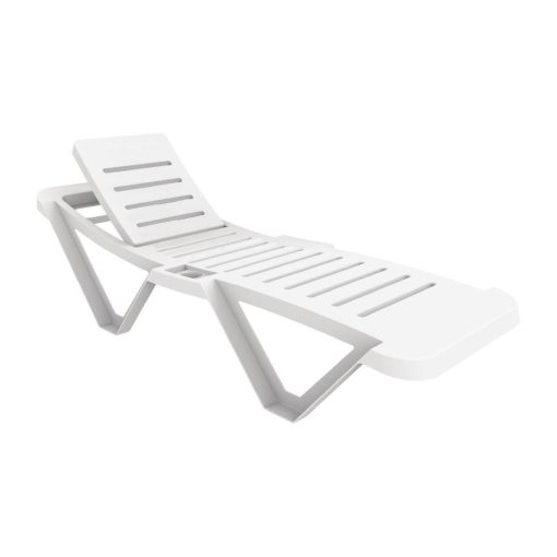 Polypropylene Sun Loungers White Pack of 2 (CG209)