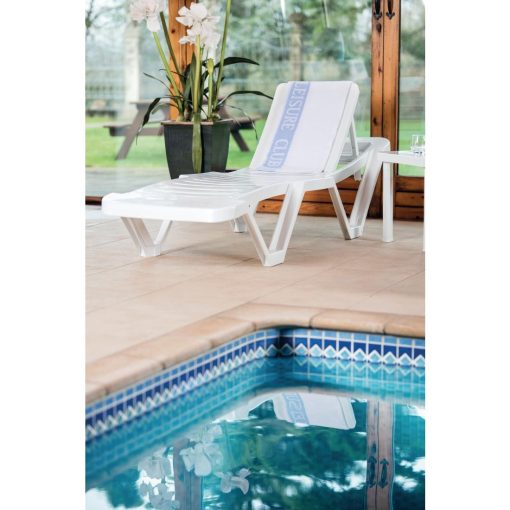 Polypropylene Sun Loungers White Pack of 2 (CG209)