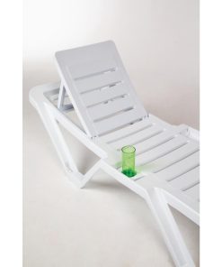 Polypropylene Sun Loungers White Pack of 2 (CG209)