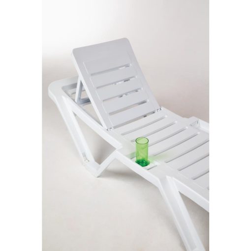 Polypropylene Sun Loungers White Pack of 2 (CG209)