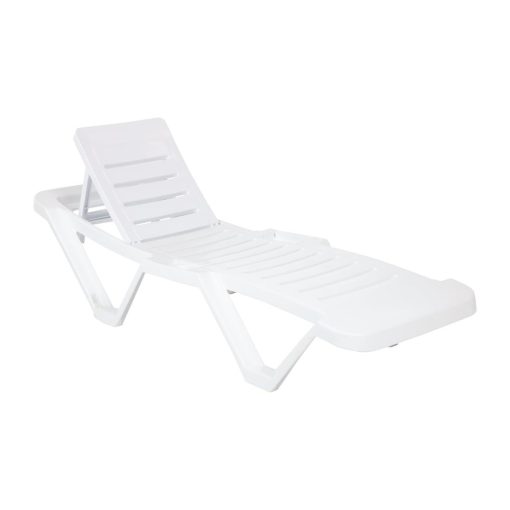 Polypropylene Sun Loungers White Pack of 2 (CG209)