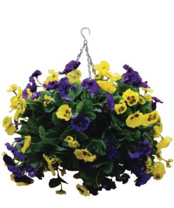 22 Purple and Yellow Artificial Pansies Ball (CG573)